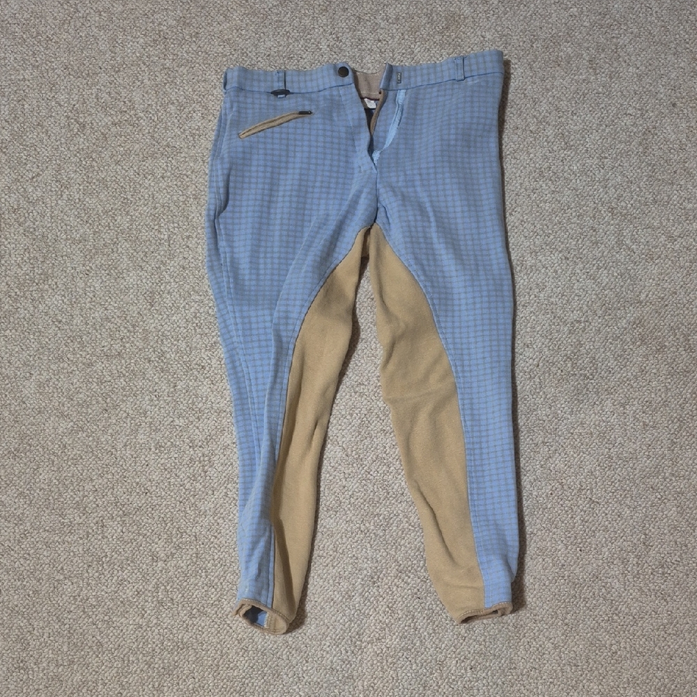 Blue And Tan Fullseat Breeches